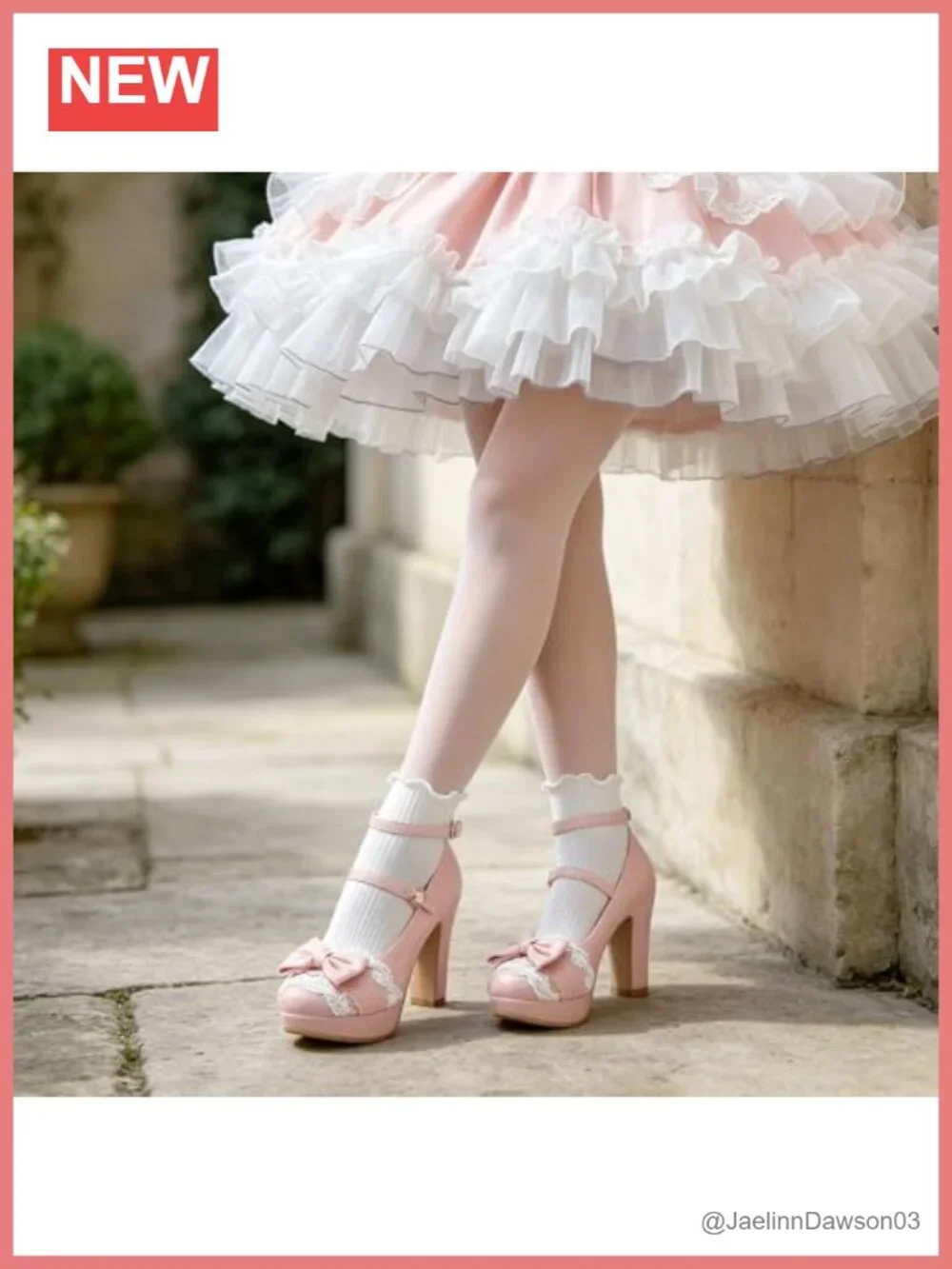 Mary Jane Platform Heels Pumps for Women Lolita Dress Shoes Buckle Strappy Bow